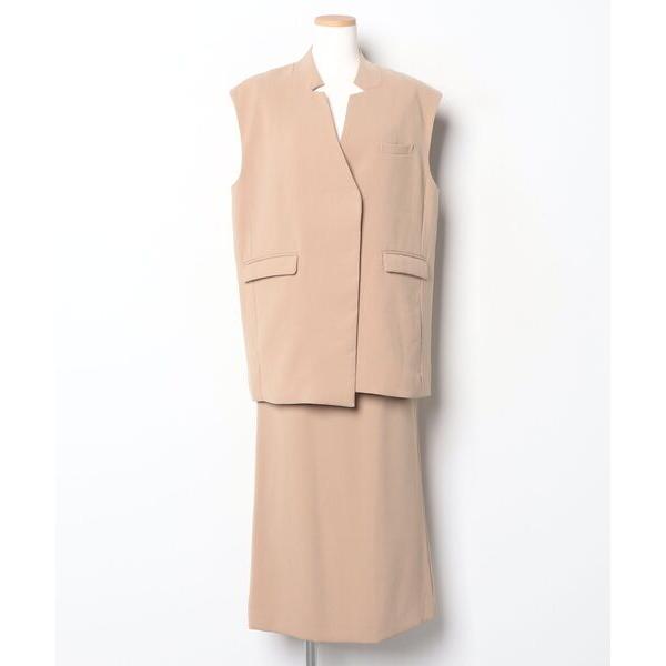 「Ameri」 スカートスーツ SMALL ベージュ レディース