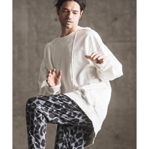 「GLIMCLAP」 スウェットカットソー S オフホワイト メンズ