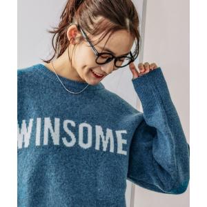 「GLOBAL WORK」 長袖ニット SHORT ブルー レディース