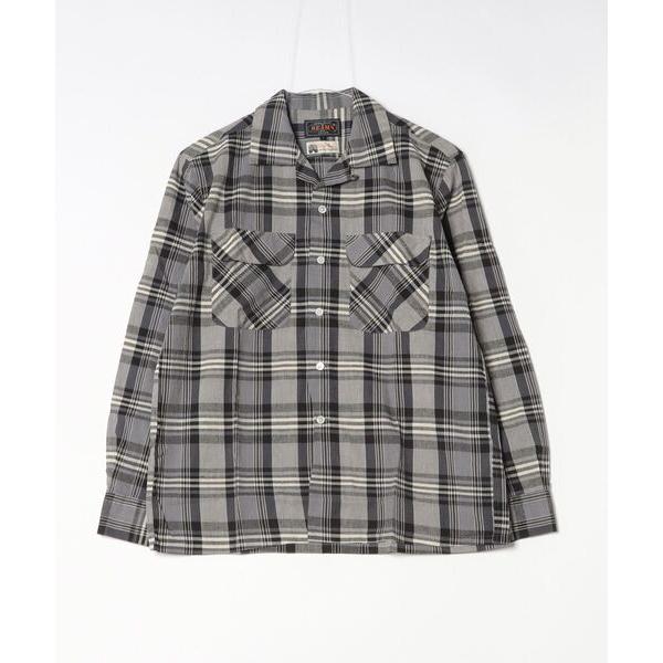 「BEAMS PLUS」 長袖シャツ LARGE グレー メンズ