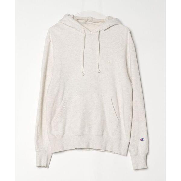 「Champion」 プルオーバーパーカー L オフホワイト メンズ