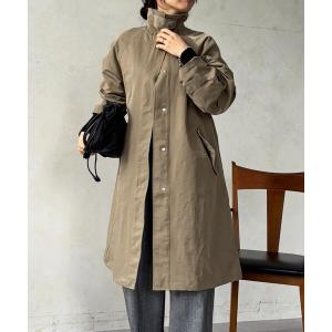 コート アウター 2wayスタンカラーコート レディース