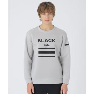 トレーナー スウェット 「BLACK lab.」ダブルラッセルグラフィックスウェットシャツ メンズ