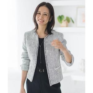 ダウンコート ダウンジャケット ストレッチツイードジャケット レディース