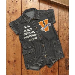 ベビー服 ロンパース アメカジ風デニムつなぎロンパスの買取情報