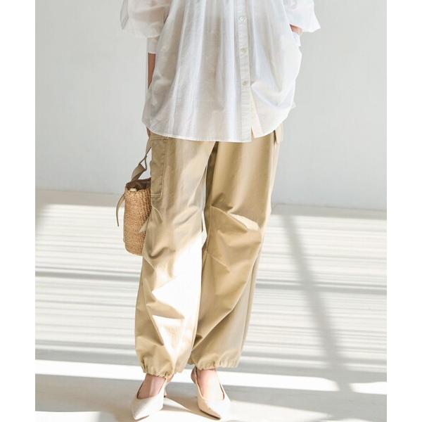 カーゴパンツ ハイカウントギャバ パラシュート カーゴパンツ レディース