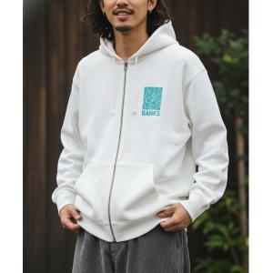パーカー HOODIE/BANKS JOURNAL/バンクスジャーナル バッグプリント ロゴプリント ジップパーカー メンズ レディース