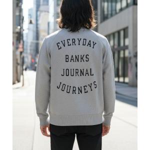 セーター ニット CREW / BANKS JOURNAL(バンクスジャーナル)スタンダードシルエットプリント長袖クルーネックニットトレーナ メンズ レディース