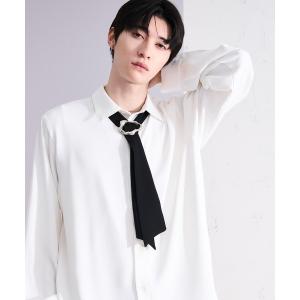 シャツ メタルバックルボウタイシャツ メンズ レディース