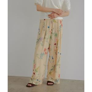 パンツ 「EMMEL REFINES」EM フラワープリント イージーパンツ レディース