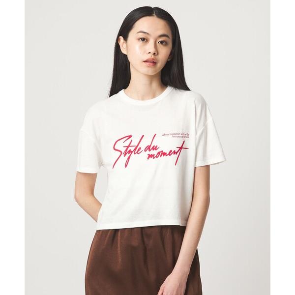 tシャツ 半袖 「EMMEL REFINES」EM ロゴプリント ボックス Tシャツ レディース