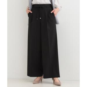パンツ 「着丈選べる/S-LL」センタープレスできちんと見え イージーワイドパンツ レディース