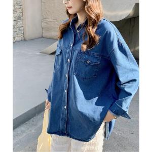 ブラウス シャツ ダンガリーシャツ レディース