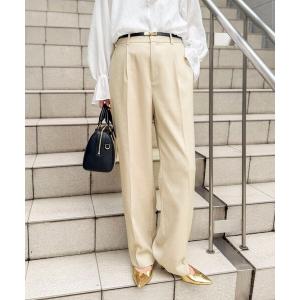 パンツ 「セットアップ対応」ウォッシャブルハイスペック麻調愛されセミワイドパンツ レディース
