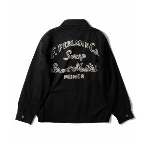 ブルゾン アウター HOUSTON ヒューストン COTTON HARRINGTON JACKET ロゴ チェーン刺繍 コットン ハリントンジャケット