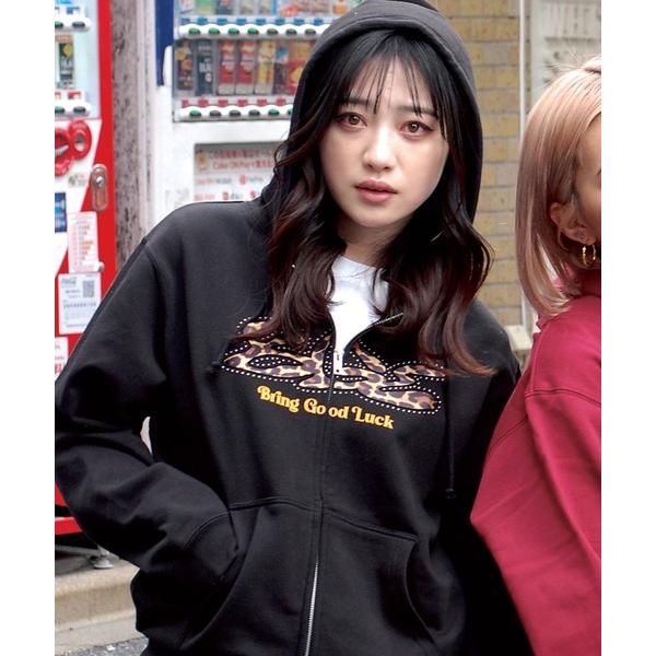 パーカー LEOPARD STUDS ZIP PARKA レディース メンズ