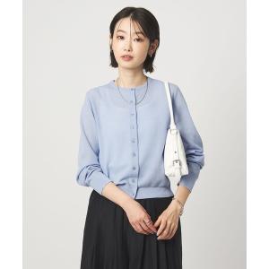 カーディガン ハニカム クロップド ニット カーディガン レディース