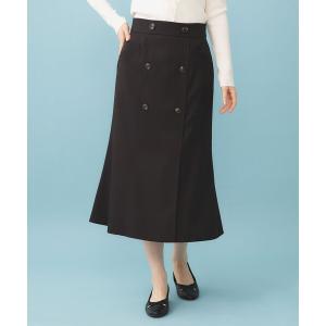 スカート トレンチマーメイドフレアスカート「洗濯機OK/イージーアイロン」