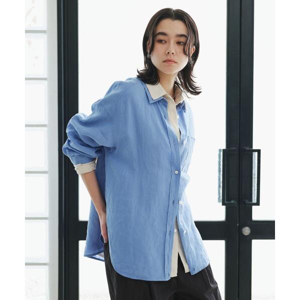 リネンシャツ ブラウス シャツ 「size SHORTあり」リネン2WAYシャツ レディース