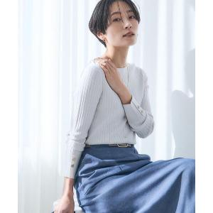 ニット セーター ワイドリブニットプルオーバー レディース