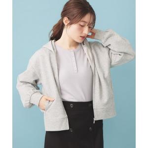 ラメ裏毛ジップパーカー レディース