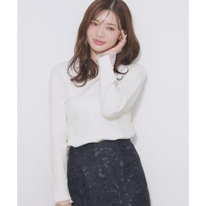 ドットチュールフリルニットセーター