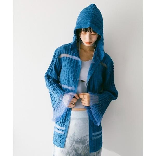 カーディガン Sheer Hoodie Cardigan/シアーフーディーカーディガン レディース