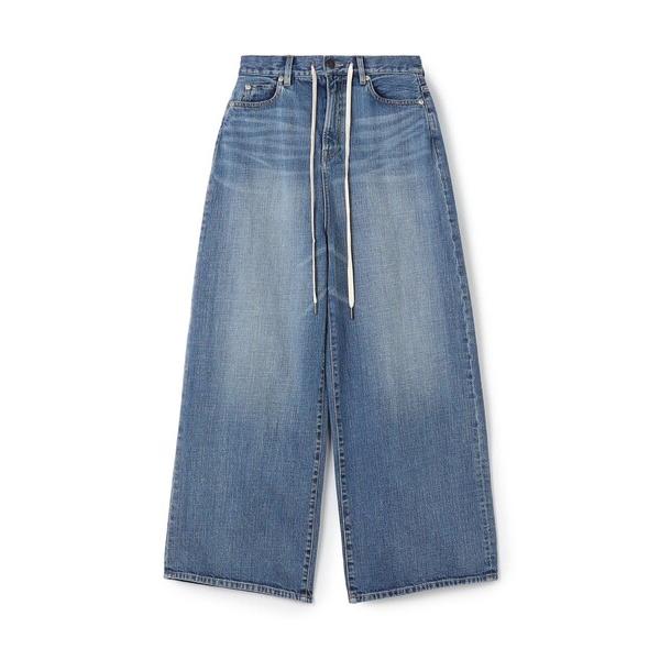 ジーンズ デニム デニムパンツ インディゴデニム ドローコードパンツ レディース