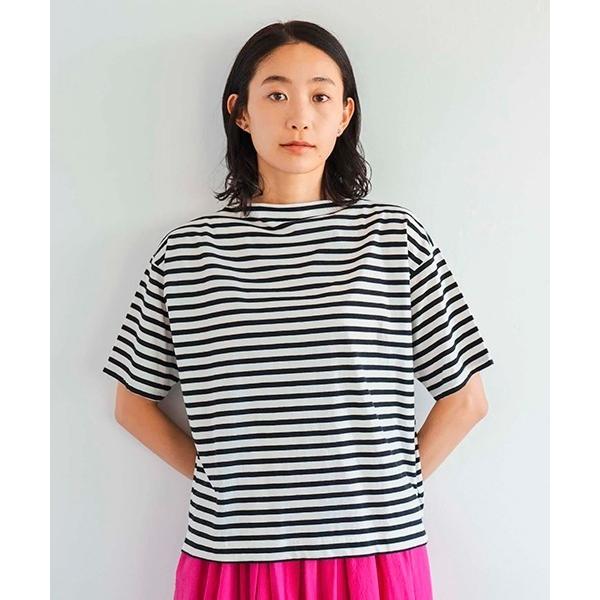 tシャツ ハイゲージコットンボーダーTシャツ/ハーフスリーブ レディース