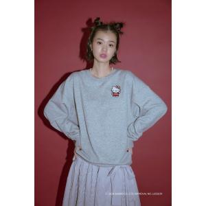 トレーナー スウェット HELLO KITTY×Lil Ambition Wappen Sweat ワッペンスウェット　ハローキティコラボ レディース