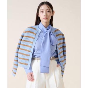 カーディガン ジオモチーフニットジャケット レディース