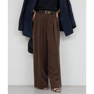 パンツ リネンダブルタックパンツ レディース