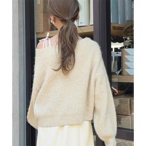 「titivate」 長袖ニット M アイボリー レディース
