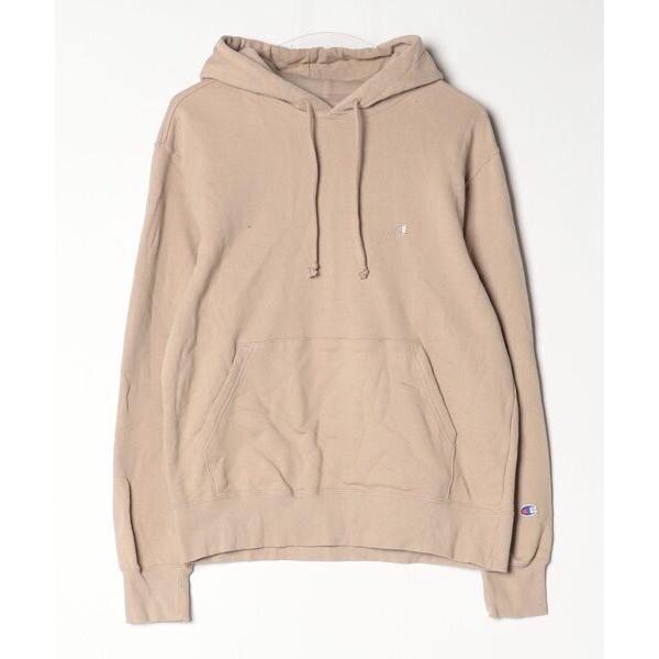 「Champion」 プルオーバーパーカー L ベージュ メンズ