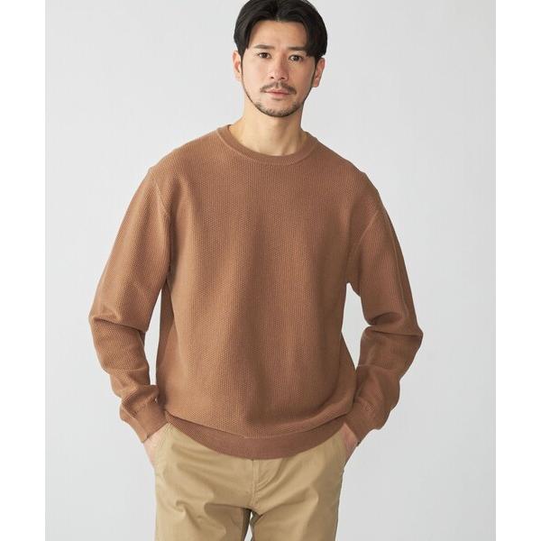 「SHIPS」 長袖ニット MEDIUM キャメル メンズ