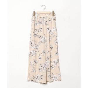 「titivate」 花柄イージーパンツ S ベージュ レディース