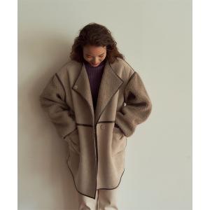 「titivate」 ノーカラーコート M モカ レディース