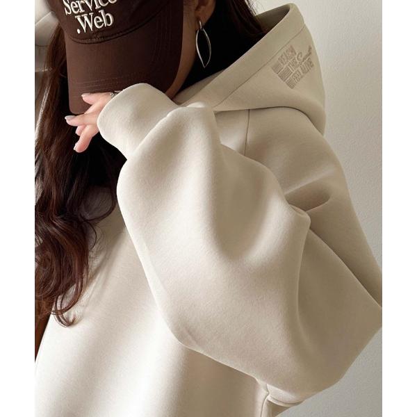 「Java」 プルオーバーパーカー MEDIUM グレイッシュベージュ レディース