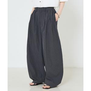 パンツ タック ボリュームパンツ レディース