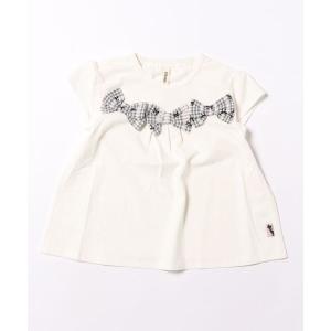 tシャツ チェックリボンTシャツ キッズ 子供服 女の子