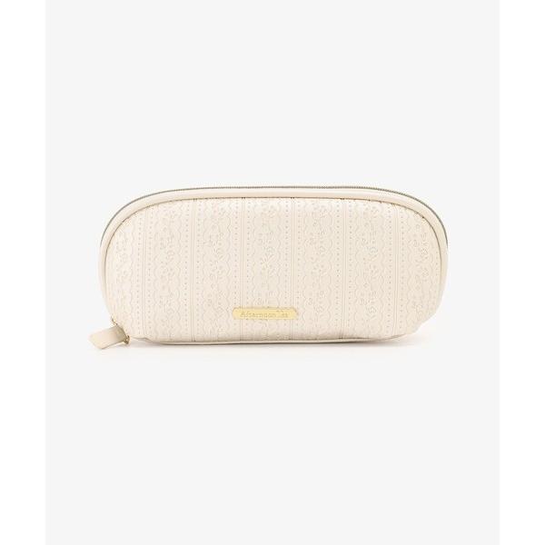 文房具 型押しレースメガネケース