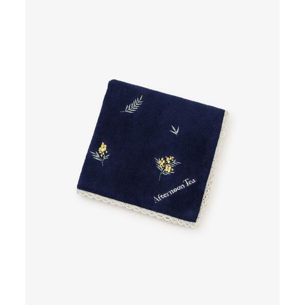 ハンカチ フラワー刺繍ミニタオル レディース