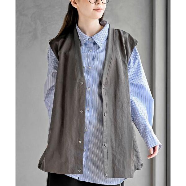 ベスト ジレ Ｖネックナイロンバルーンベスト レディース