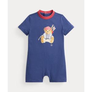 ベビー ストライプド コットン オックスフォード ショートオール & ハット Polo Ralph Lauren Childrenswear ベビー ストライプド コットン