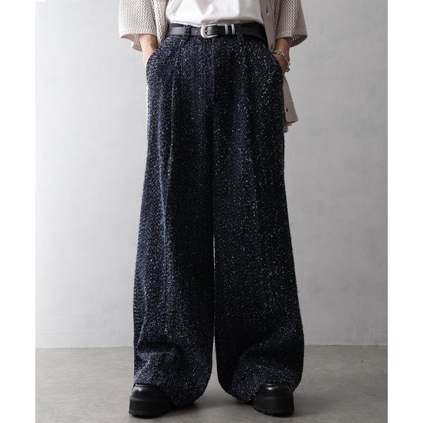 ジーンズ 「welise/ウェライズ」13ozニードルパンチ加工デニム バーティカルタック スラック...