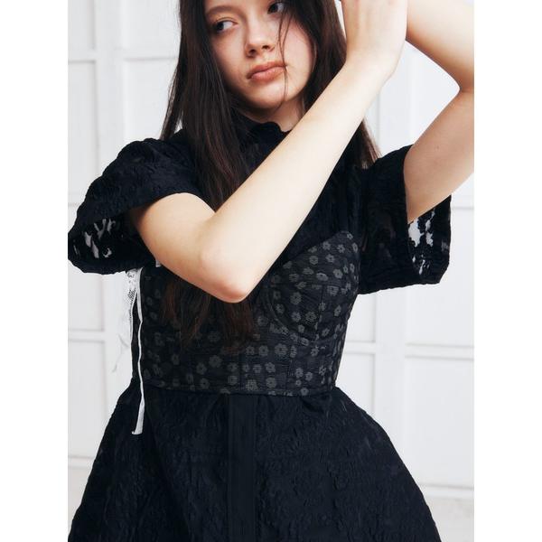 フローラルジャカードブラトップ / Floral Jacquard Bra Top レディース