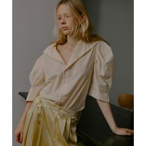 ブラウス シャツ タックスリーブショートスリーブシャツ / Tuck-Sleeve Short Sleeve Shirt レディース