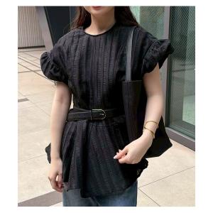 ブラウス シャツ 半袖 ジャカードペプラムトップ / Jacquard Peplum Top レディース