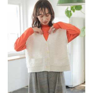 「niko and...」 ニットベスト FREE ホワイト レディース