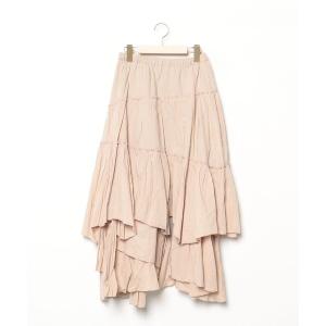 「titivate」 フリルスカート M ベージュ レディース